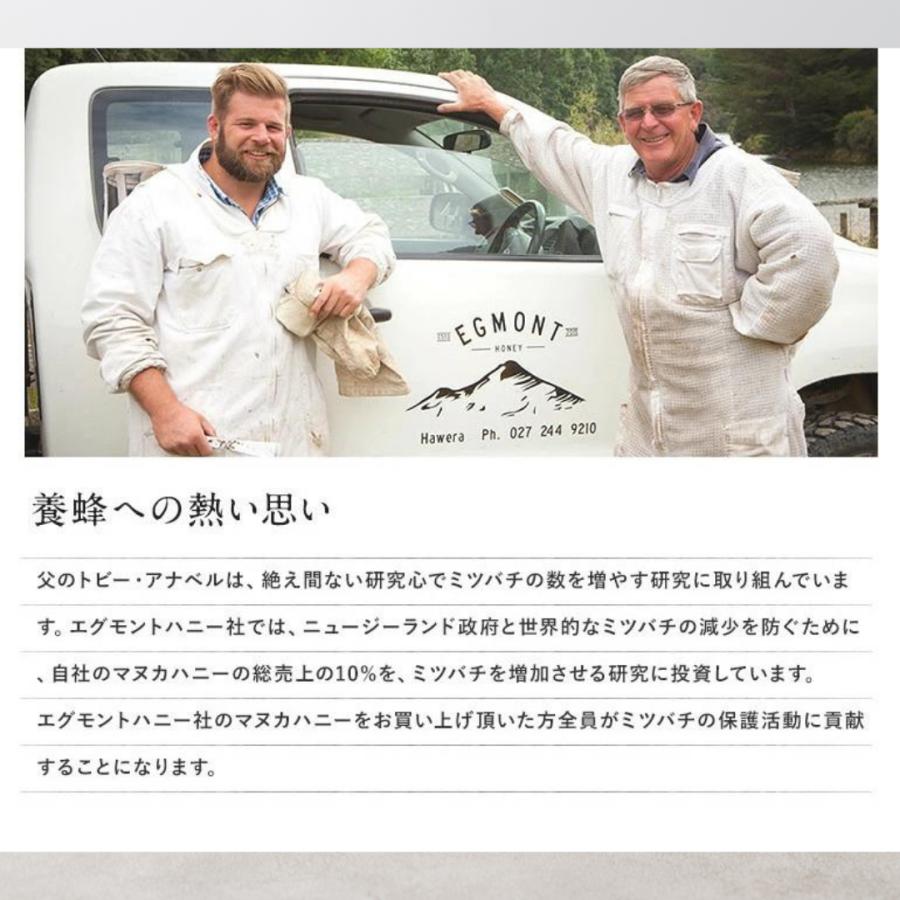 マヌカハニーUMF15+ MGO515+相当 250g 送料無料 エグモントハニー 分析書付ニュージーランド産100％天然はちみつ 爆買 | BeeMe | 08
