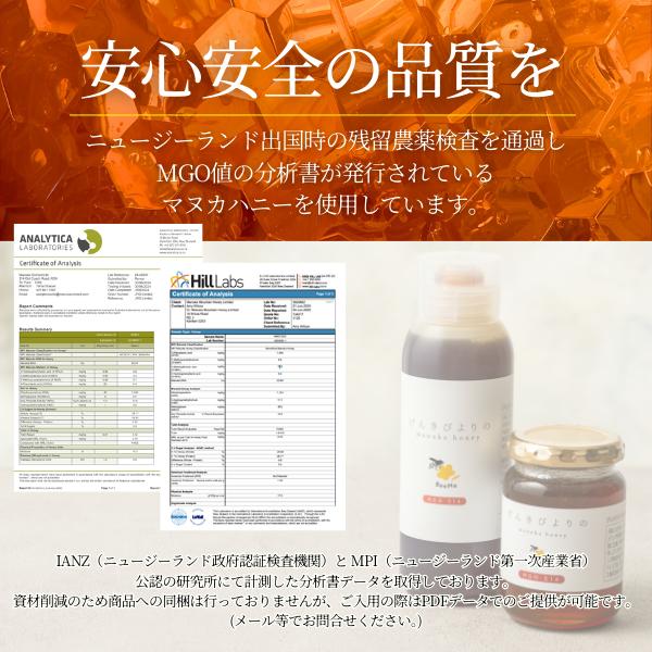 BeeMe マヌカハニー MGO514+ UMF15+ げんきびよりのマヌカハニー200g