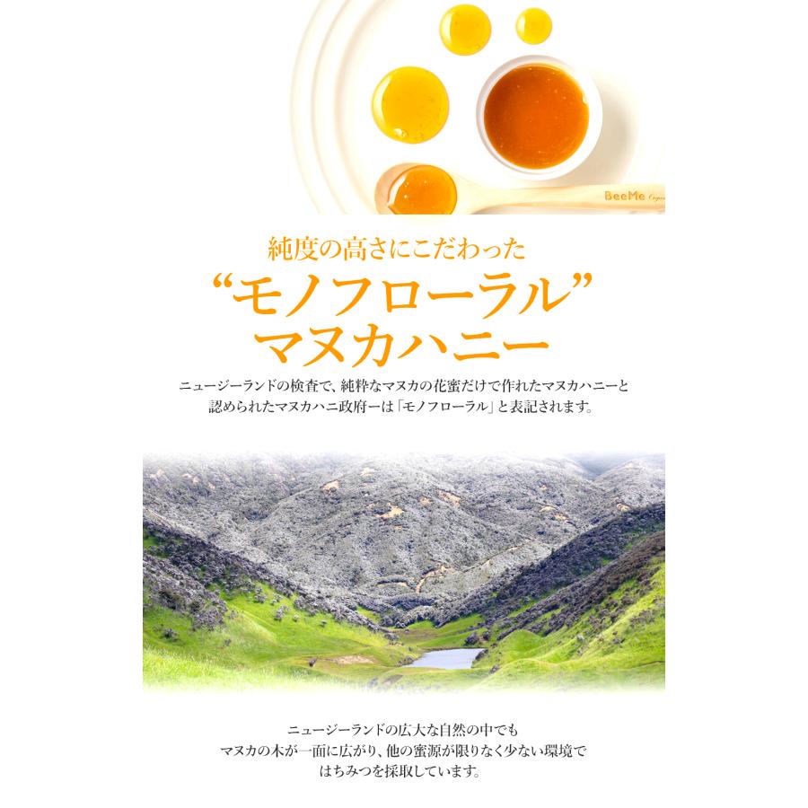 BeeMe マヌカハニー MGO260 UMF10+ はじめましてのマヌカハニー400g