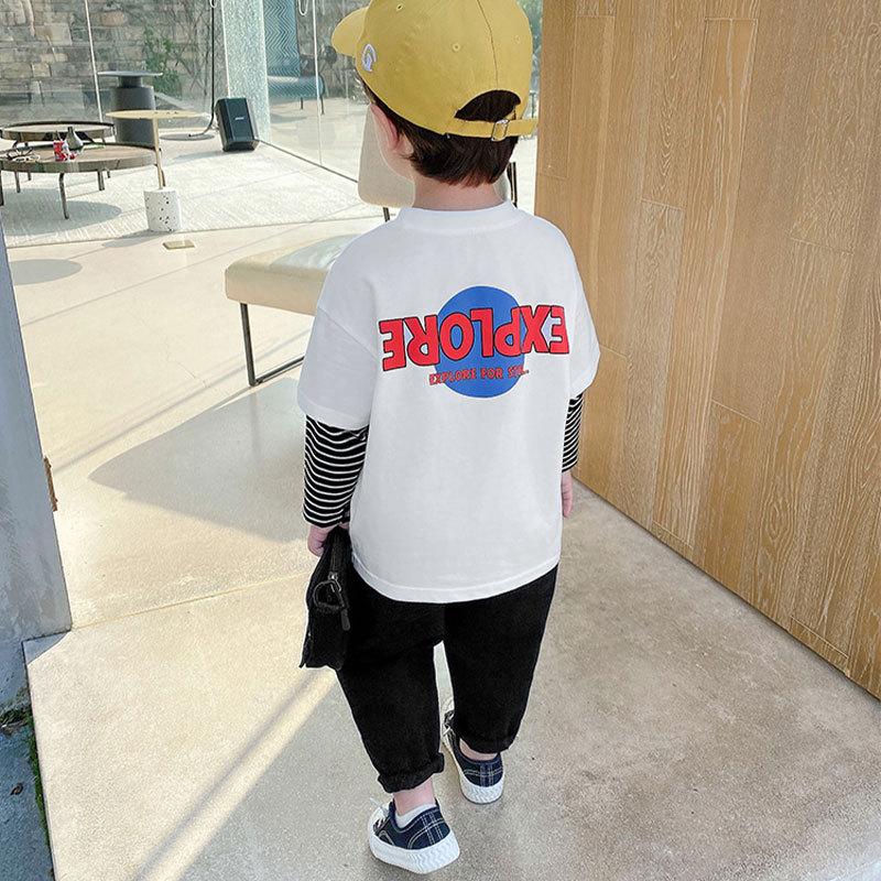 子供服 男の子 キッズ服 Tシャツ ｔシャツ 男の子 ロゴｔ 長袖 春服 人気 レイヤード 幼稚園 通園 普段着 Esp B To0016 Esperantostore 通販 Yahoo ショッピング