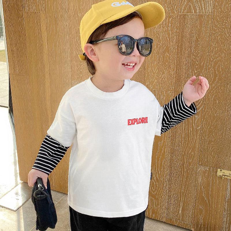 子供服 男の子 キッズ服 Tシャツ ｔシャツ 男の子 ロゴｔ 長袖 春服 人気 レイヤード 幼稚園 通園 普段着 Esp B To0016 Esperantostore 通販 Yahoo ショッピング