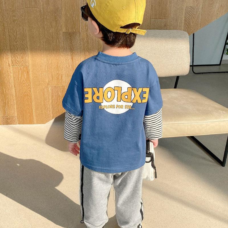 子供服 男の子 キッズ服 Tシャツ ｔシャツ 男の子 ロゴｔ 長袖 春服 人気 レイヤード 幼稚園 通園 普段着 Esp B To0016 Esperantostore 通販 Yahoo ショッピング
