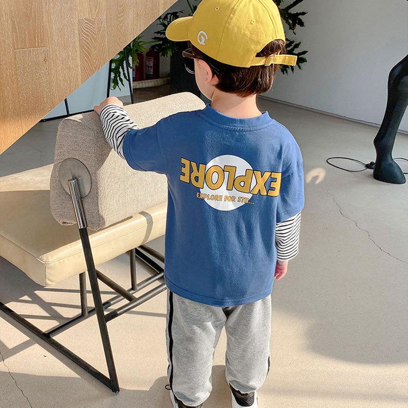 子供服 男の子 キッズ服 Tシャツ ｔシャツ 男の子 ロゴｔ 長袖 春服 人気 レイヤード 幼稚園 通園 普段着 Esp B To0016 Esperantostore 通販 Yahoo ショッピング