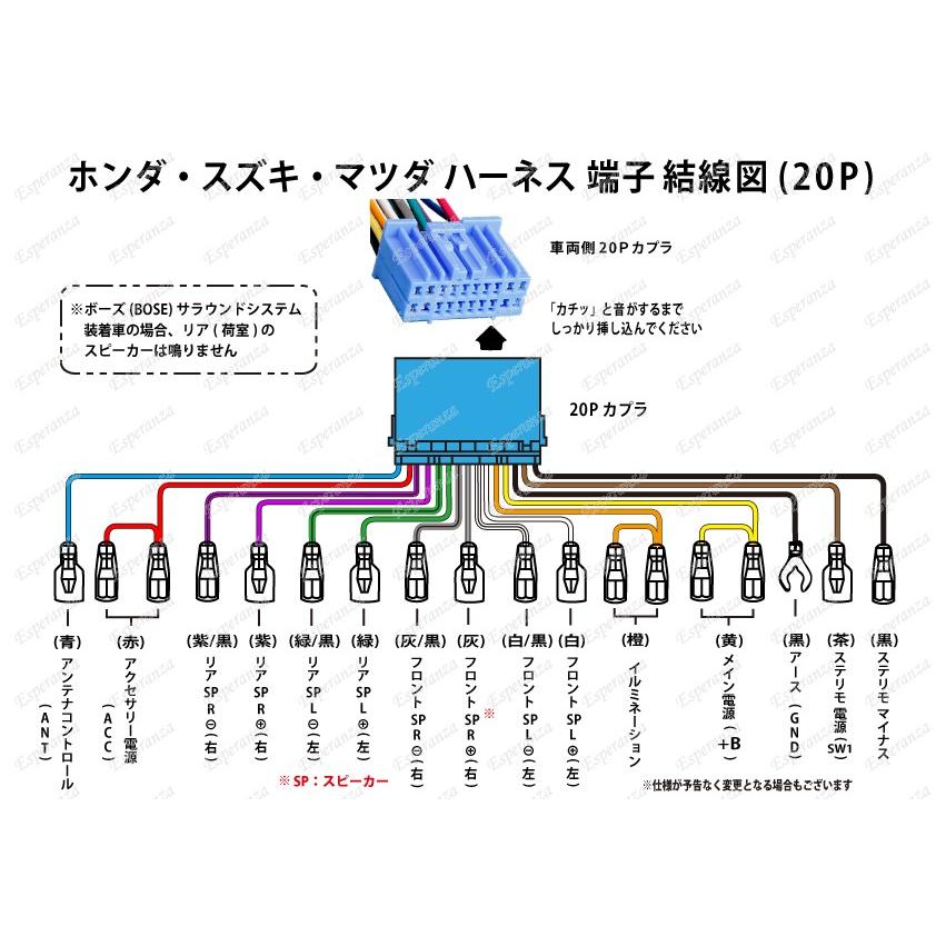 ステリモ対応 スペーシアギア ナビ 取り付け オーディオ ハーネス p H30 12 Mk パナソニック アルパイン パイオニア 接続 スズキ ステアリングリモコン Ahp1 S18 Esperanza 通販 Yahoo ショッピング
