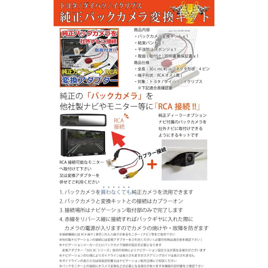 Panasonic（パナソニック） 取説保証付 トヨタ純正バックカメラ変換