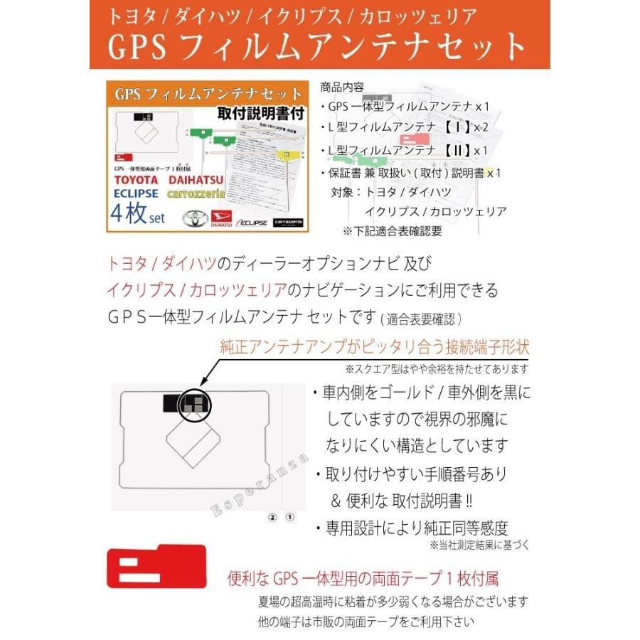 ECLIPSE GPS用両面テープ&取説付!!イクリプス☆GPSフィルムアンテナ4枚
