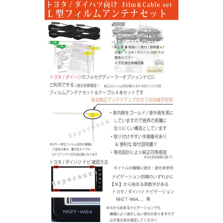 トヨタ 【W64 地デジ アンテナ& コードセット】L型 DSZT-YC4T トヨタ 【W64 地デジ アンテナ& コードセット】L型 DSZT-YC4T