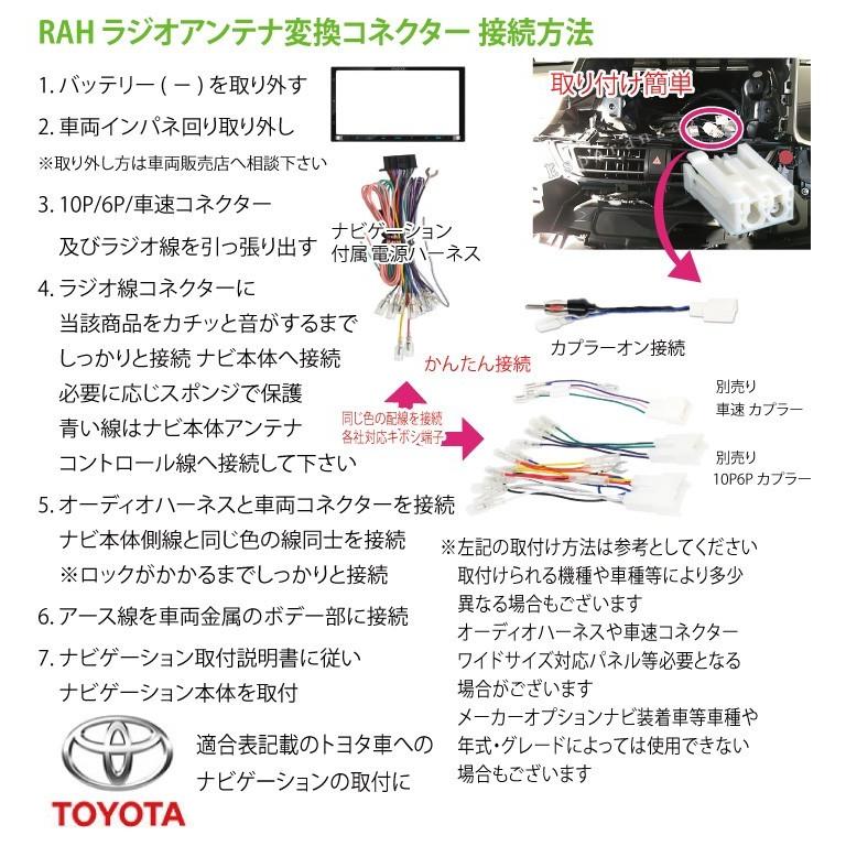 トヨタ（TOYOTA） ☆トヨタ プリウス ラジオアンテナ変換ケーブル ナビ