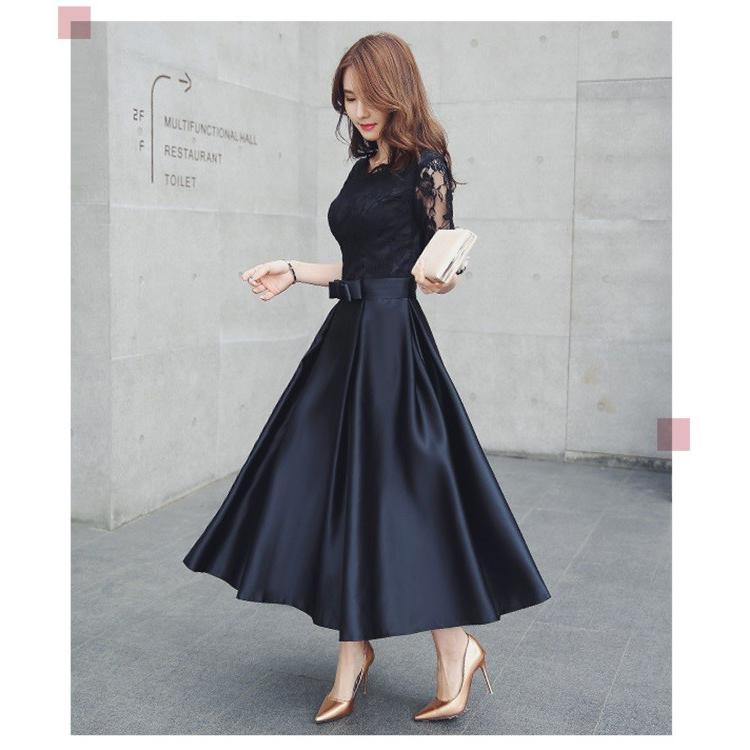 希少 パーティードレス ワンピース おしゃれ フォーマル 結婚式 レース ミモレ丈 編み上げ マキシ丈 ジッパ ー 編み上げ 新版 Www Cepici Ci