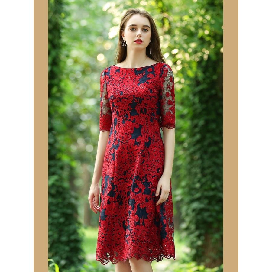 新版 フォーマルドレス ワンピース ミセス フォーマル 大きいサイズ レース 五分袖 ミディアム 丈 膝丈 結婚式 披露宴 上品 Poji リラークショップ 通販 Yahoo ショッピング 半額品 Www Doctor Plan Com