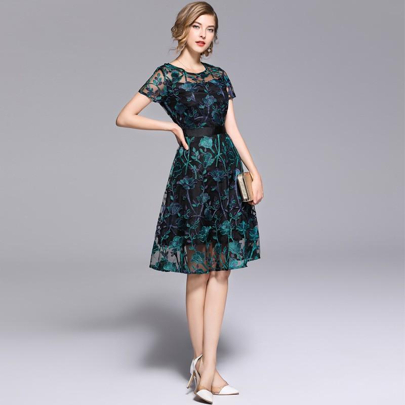 超特価セール パーティードレス 結婚式ドレス 花柄 刺繍 ワンピース膝丈 二次会 花嫁 上品 大人 フォーマル ママワンピース 30代40代50代長袖 リボン人 国内配送 Carlavista Com