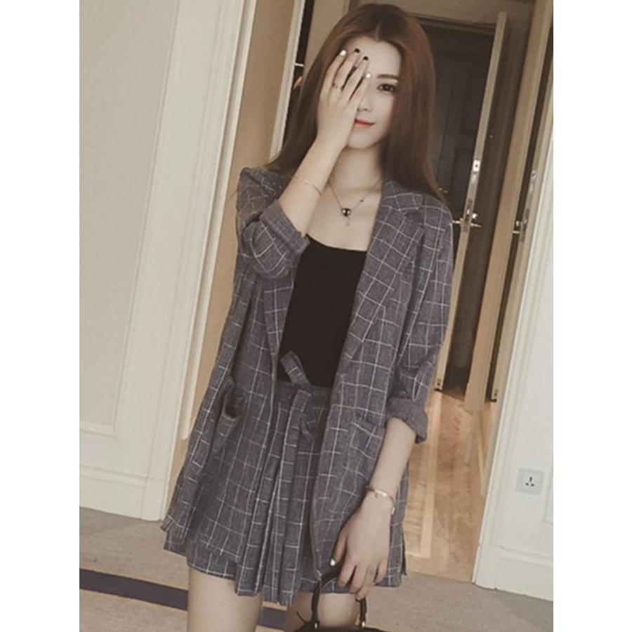 セットアップ レディース テーラードジャケットハーフパンツ チェック柄 Wata リラークショップ 通販 Yahoo ショッピング