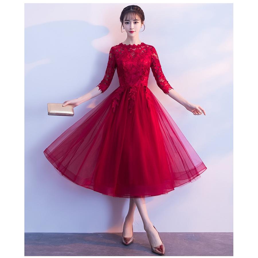 値引きする ドレス ワンピース ショート丈 清楚 結婚式 パーティー 短納期対応 Theblindtigerslidell Com