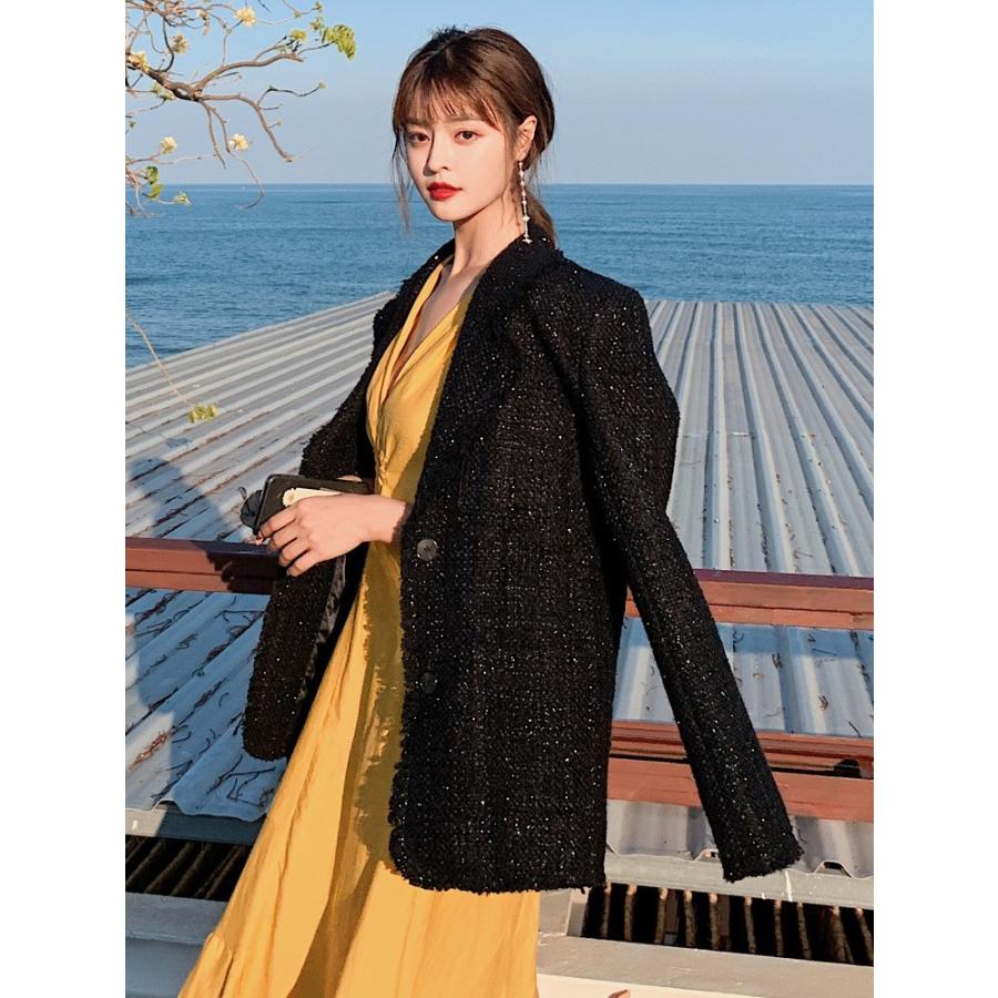 ツイード ジャケット レディース テーラードジャケット きらきら 安い 可愛い おしゃれ オーバーサイズ ゆったり 大人 Yasu リラークショップ 通販 Yahoo ショッピング