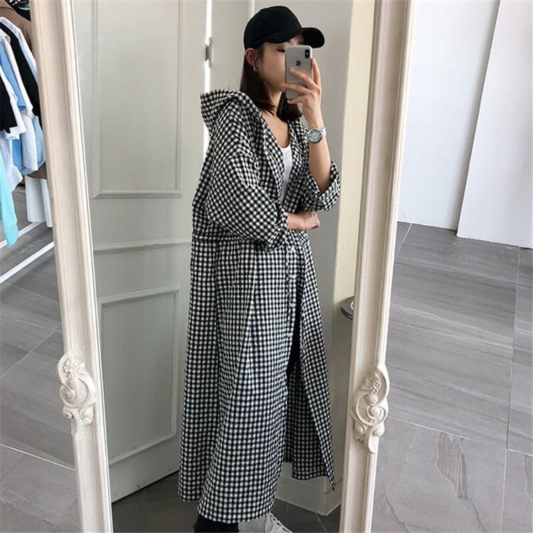 春 夏 ジャケット シャツ ロングシャツ アウター フード付き チェック柄 チェックシャツ ロング丈 Yasu0425 リラークショップ 通販 Yahoo ショッピング