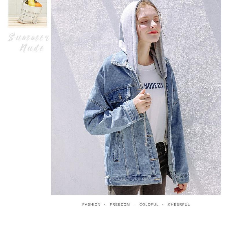 ジャケット デニム デニムジャケット 安い 可愛い ショート丈 フード付き パーカー Gジャン ジージャン シンプル 通常モデル Yasu リラークショップ 通販 Yahoo ショッピング