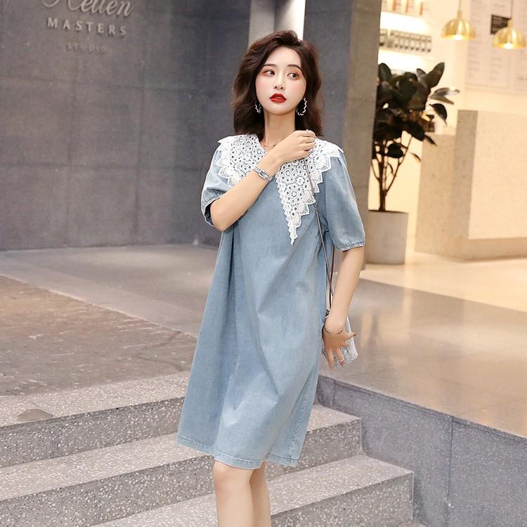 ワンピース レディース Aライン レース ゆったり ゆるふわ フレア デニム ミニ丈 安い 可愛い おしゃれ デート 甘い フェミニン 半袖 Yasu リラークショップ 通販 Yahoo ショッピング