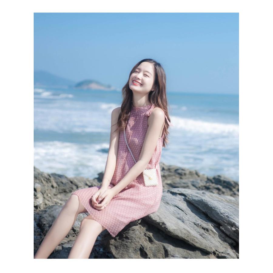 ワンピース 夏 ノースリーブ サマードレス 安い 可愛い お洒落 レトロ ビーチ 海 柄物 膝丈 ミニワンピース 綺麗め Yasu リラークショップ 通販 Yahoo ショッピング