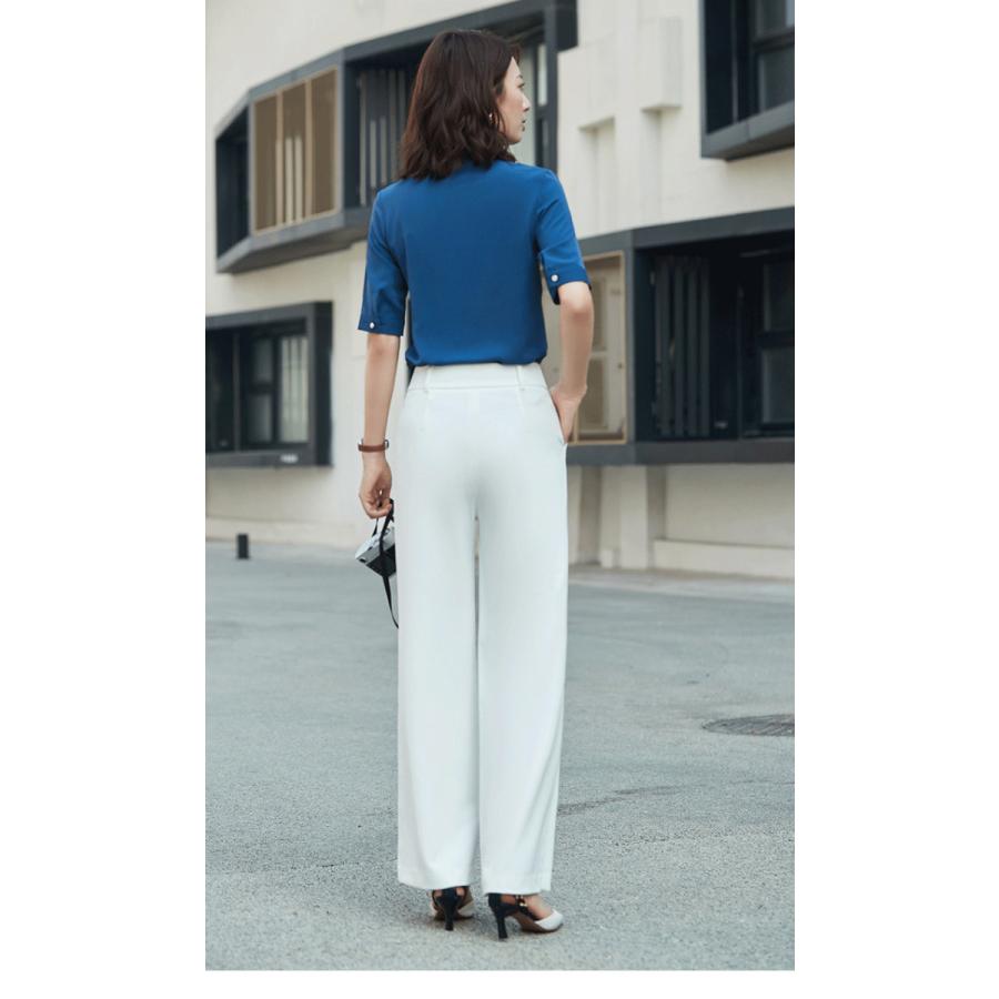 シフォンシャツ ブラウス シャツ レディース リボンタイ ５分袖 半袖 ｏｌ 通勤 ビジネス 夏 リボン 綺麗め 安い 可愛い Yasu リラークショップ 通販 Yahoo ショッピング