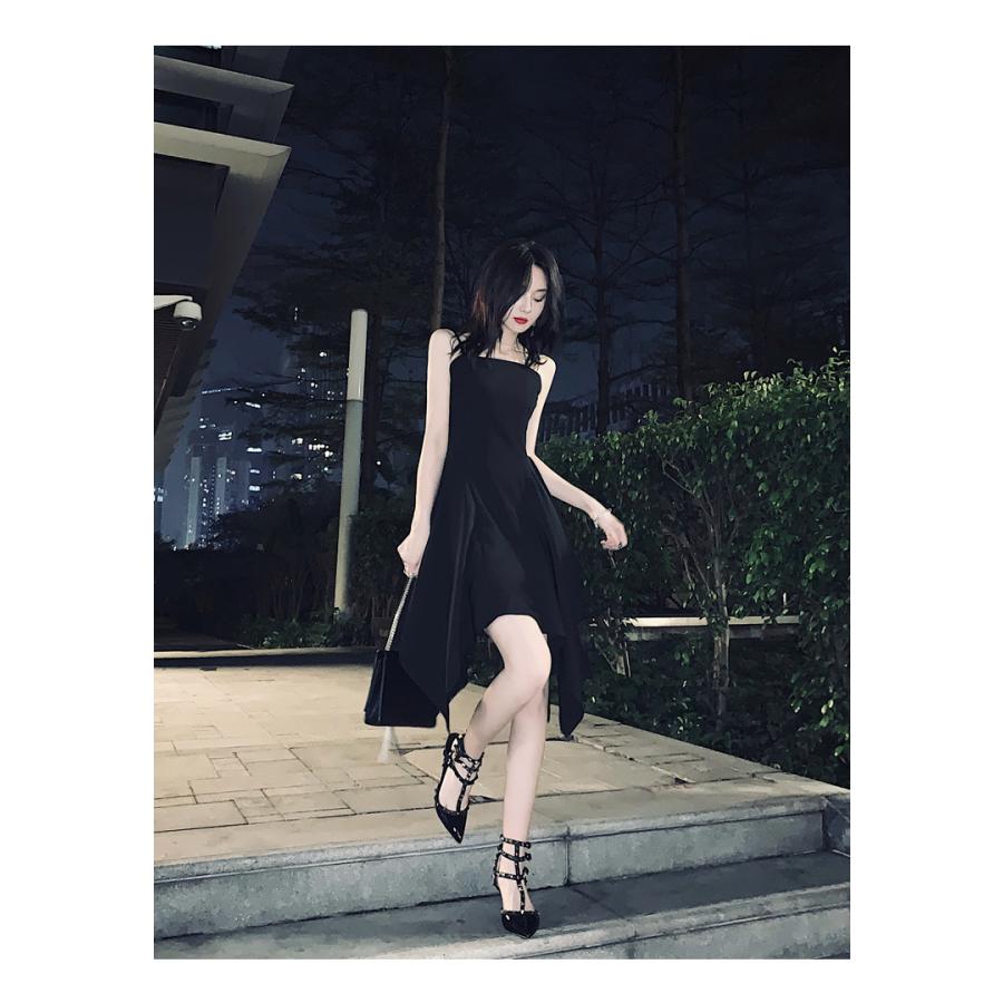 パーティードレス 安い 可愛い 綺麗め お洒落 キャミ ワンピース 上品 エレガント シンプル サマードレス ブラック 黒 Yasu0704 リラークショップ 通販 Yahoo ショッピング