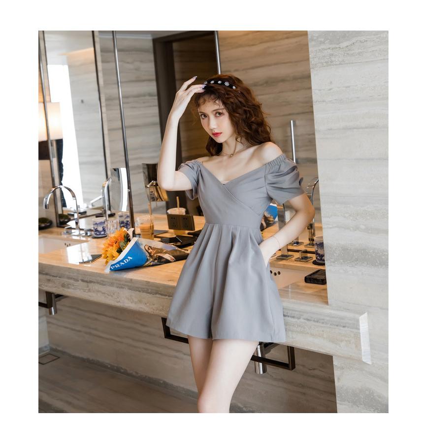 オールインワン ジャンプスーツ パンツ 半袖 レディース 安い 可愛い お洒落 夏 Vネック セクシー ショートパンツ 大人カジュアル Yasu リラークショップ 通販 Yahoo ショッピング