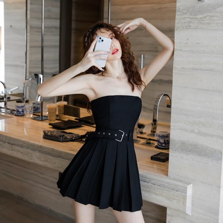 ワンピース 夏 チューブトップ ミニ丈 ミニワンピース Aライン ハイウエスト セクシー キャバ ナイトクラブ ギャル パーティードレス Yasu0724 リラークショップ 通販 Yahoo ショッピング