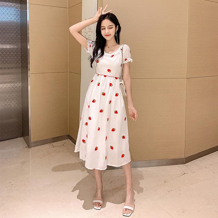 ワンピース 夏 ドット 水玉 半袖 安い 可愛い ミモレ丈 膝丈 お洒落 ひざ丈 Aライン フレア 大人可愛い 大人カジュアル Ol 通勤 Yasu リラークショップ 通販 Yahoo ショッピング