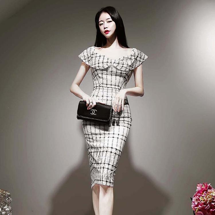 ワンピース オフショルダー チェック 安い 可愛い お洒落 ｏｌ 通勤 オフィス チェック柄 オトナ女子 デート 食事会 女子会 Yasu リラークショップ 通販 Yahoo ショッピング