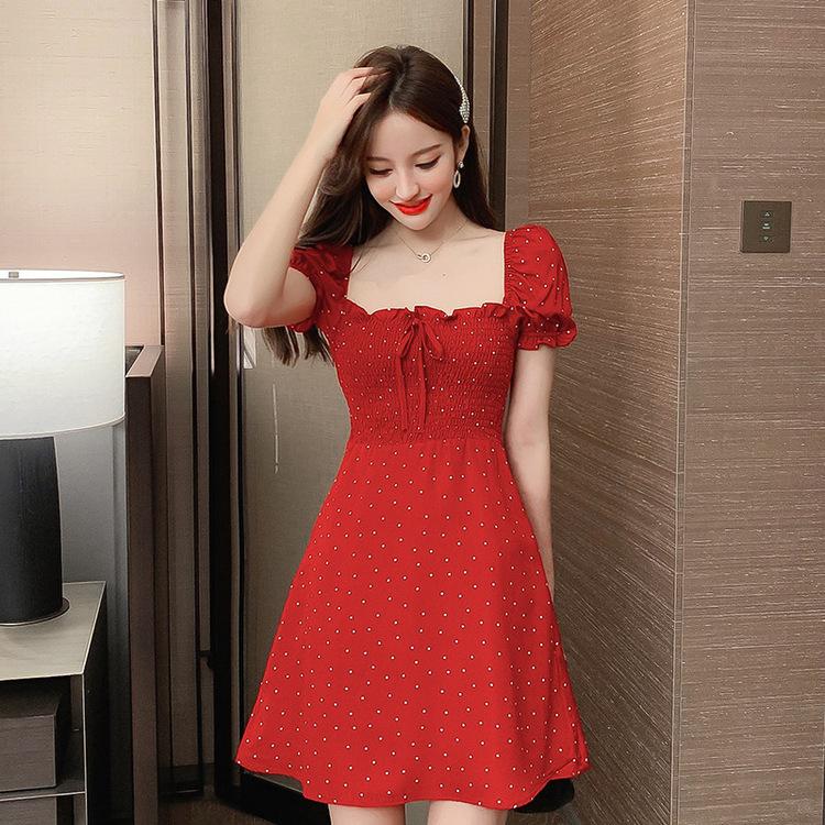 ワンピース 半袖 Aライン ミニ丈 柄物 ハイウエスト スタイルアップ デート お出かけ お呼ばれ クラシカル Yasu0163 リラークショップ 通販 Yahoo ショッピング