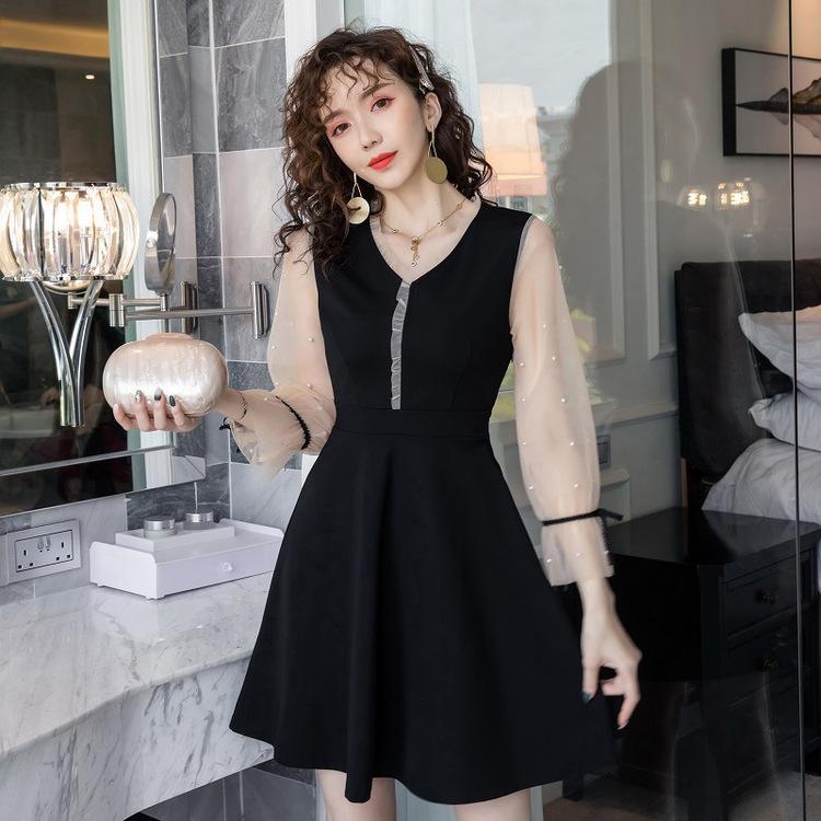 ワンピース 長袖 ミニ丈 Aライン フレア キャバ ナイトクラブ ギャル お出かけ デート フェミニン パーティー ドレス Yasu0661 リラークショップ 通販 Yahoo ショッピング