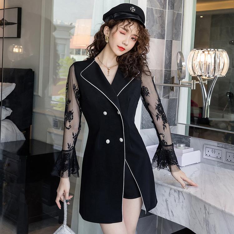 秋 冬 ツーピース スーツ セットアップ 長袖 ワンピース レース ショートパンツ ジャケット ラッパ袖 エレガント Yasu0662 リラークショップ 通販 Yahoo ショッピング