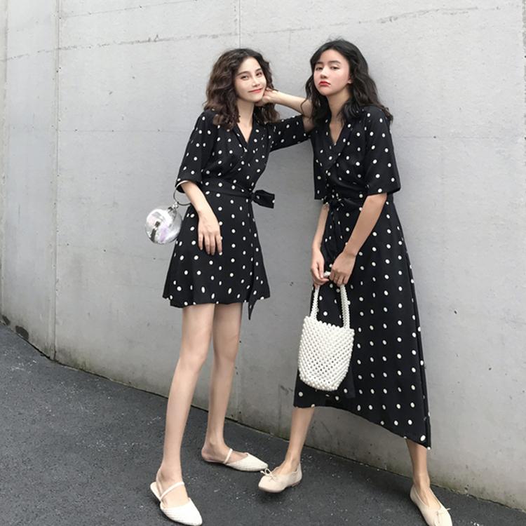 シャツワンピース ワンピース 安い 可愛い ドット 水玉 ロング ミニ ミニワンピ ロングワンピース 襟付き おしゃれ 大人可愛い Vネック ロング Yasu リラークショップ 通販 Yahoo ショッピング