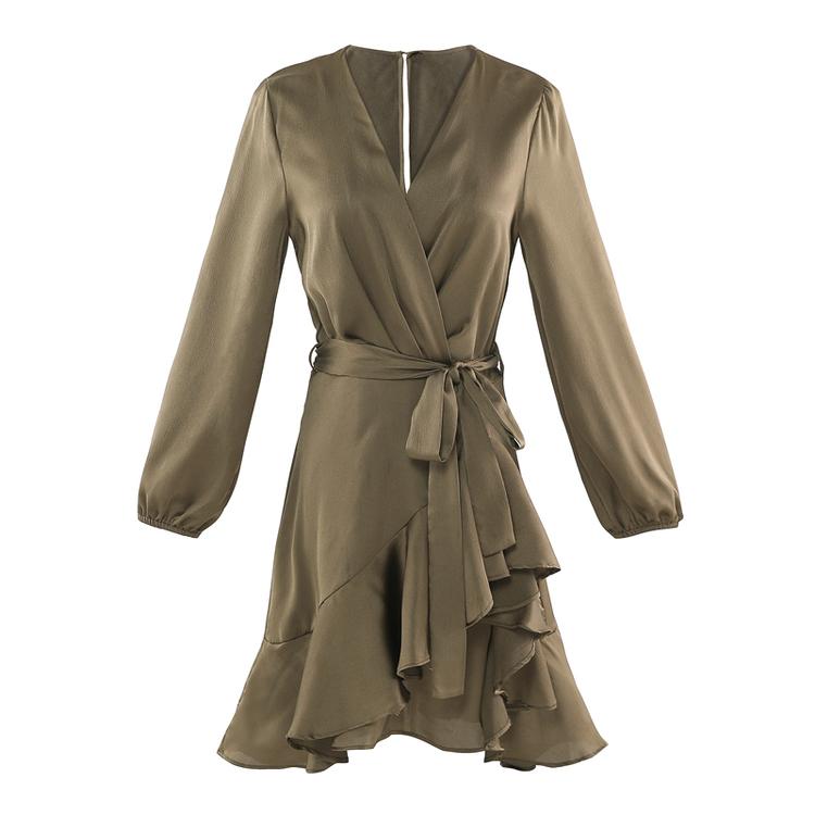 ワンピース 長袖 安い 可愛い ミニ丈 ラップ フリル Aライン ミニワンピース ワンピ お出かけ お呼ばれ セクシー 安い 可愛い Yasu リラークショップ 通販 Yahoo ショッピング