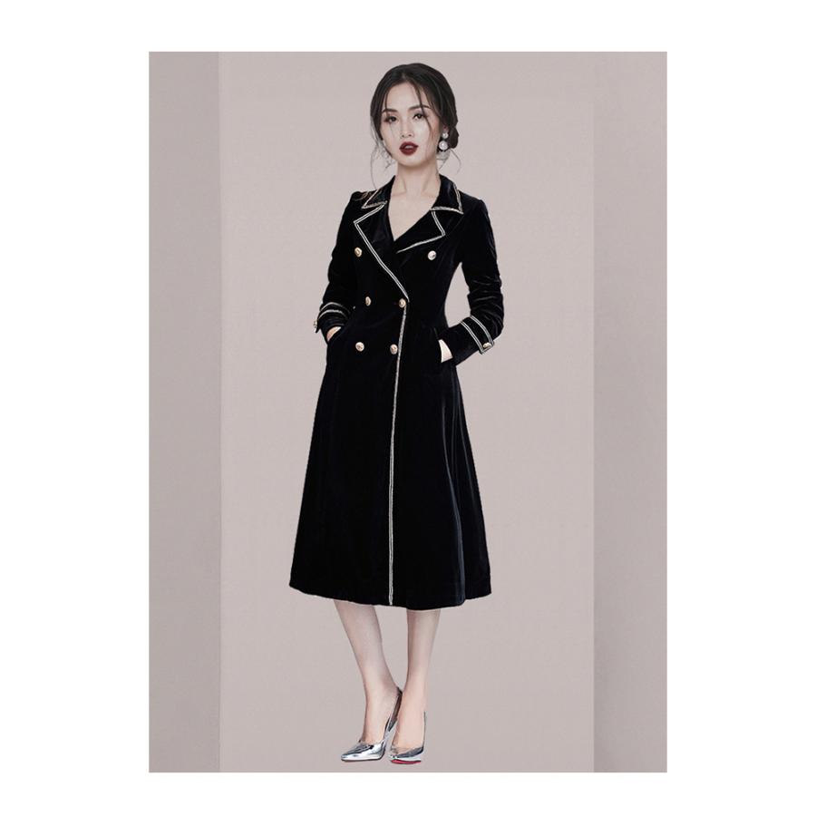 コート ロングコート スーツ風 ベロア調 お洒落 綺麗 大人 安い 可愛い お出かけ お呼ばれ 食事会 デート Ol 通勤 Yasu リラークショップ 通販 Yahoo ショッピング