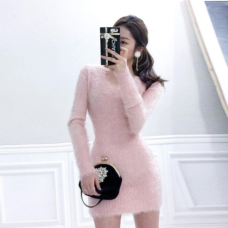 ワンピース 長袖 ニットワンピース ｖネック ニット 安い 可愛い 大人 デート クリスマス お出かけ タイト スリム 秋 冬 Yasu1437 リラークショップ 通販 Yahoo ショッピング