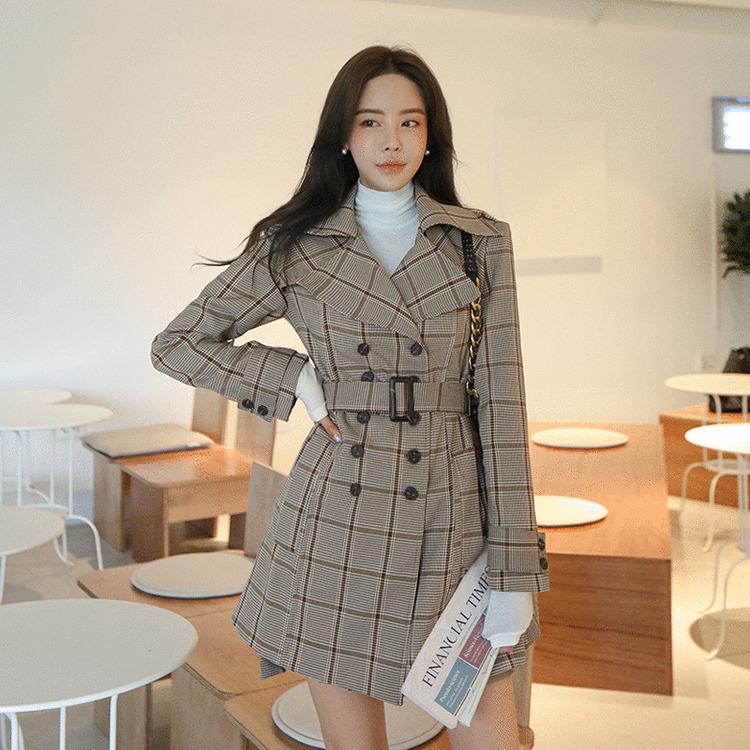 ジャケット コート チェック柄 お洒落 ミディ丈 お出かけ お呼ばれ ｏｌ 通勤 デート 大人可愛い 安い 可愛い Yasu1604 リラークショップ 通販 Yahoo ショッピング