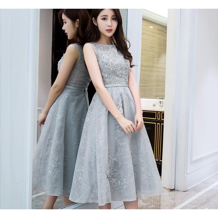 イブニングドレス パーティードレス 安い 可愛い 刺繍 チュール カラードレス 結婚式 披露宴 発表会 演奏会 ミディドレス ミディアム Yasu リラークショップ 通販 Yahoo ショッピング