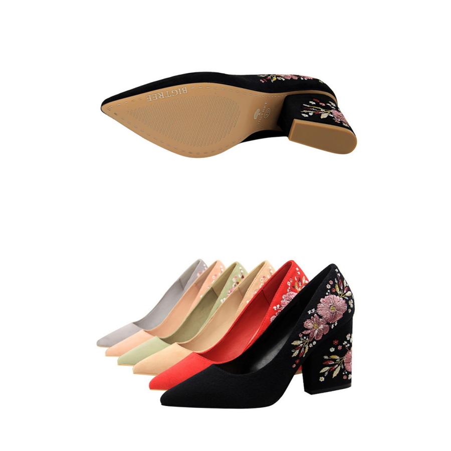 パンプス ハイヒール レディース シューズ 靴 安い 可愛い お出かけ お呼ばれ Ol 通勤 パーティー 刺繍 花柄 Yasu リラークショップ 通販 Yahoo ショッピング