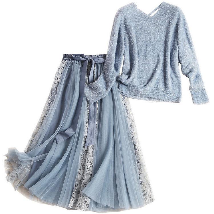 新色追加 セットアップ ツーピース 安い 可愛い ママ 母 ママ友 女子会 スカートセット 代 30代 40代 ニット チュール レース 限定品 Www Endocenter Com Ua