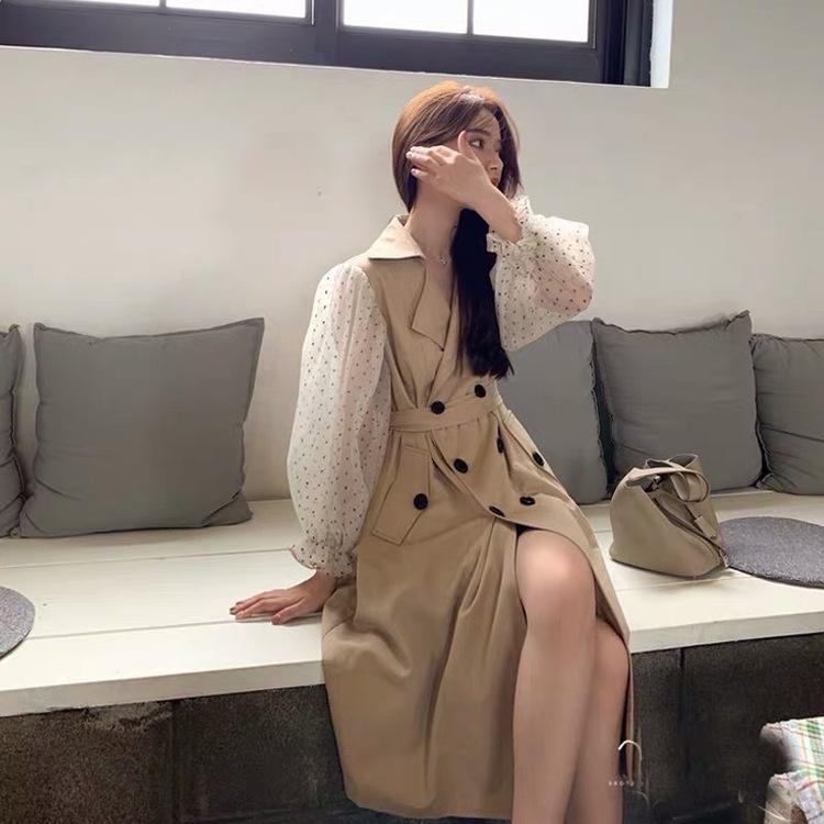 ワンピース Aライン 安い 可愛い ドレス デート 食事会 ディナー 大人可愛い 異素材 シアー ドット 水玉 パフスリーブ Yasu リラークショップ 通販 Yahoo ショッピング