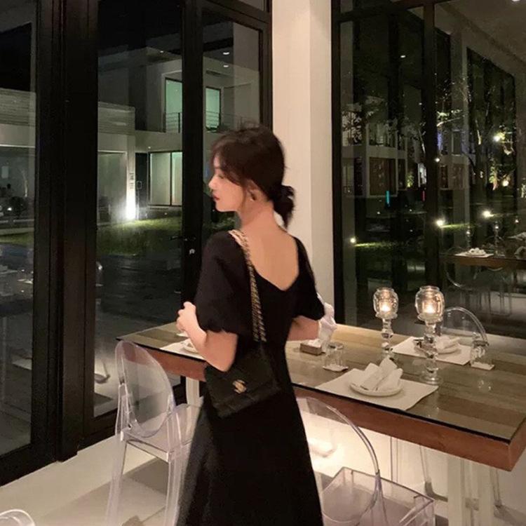 ワンピース 安い 可愛い ドレス デート 食事会 ディナー 大人可愛い パフスリーブ スクエアネック Yasu リラークショップ 通販 Yahoo ショッピング