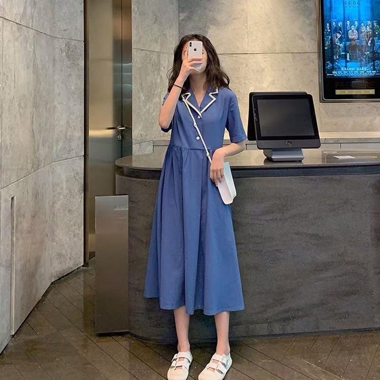 ワンピース レディース 安い 可愛い 半袖 ロング カジュアル 学生 大学生 襟付き 大人可愛い 大人カジュアル Yasu リラークショップ 通販 Yahoo ショッピング