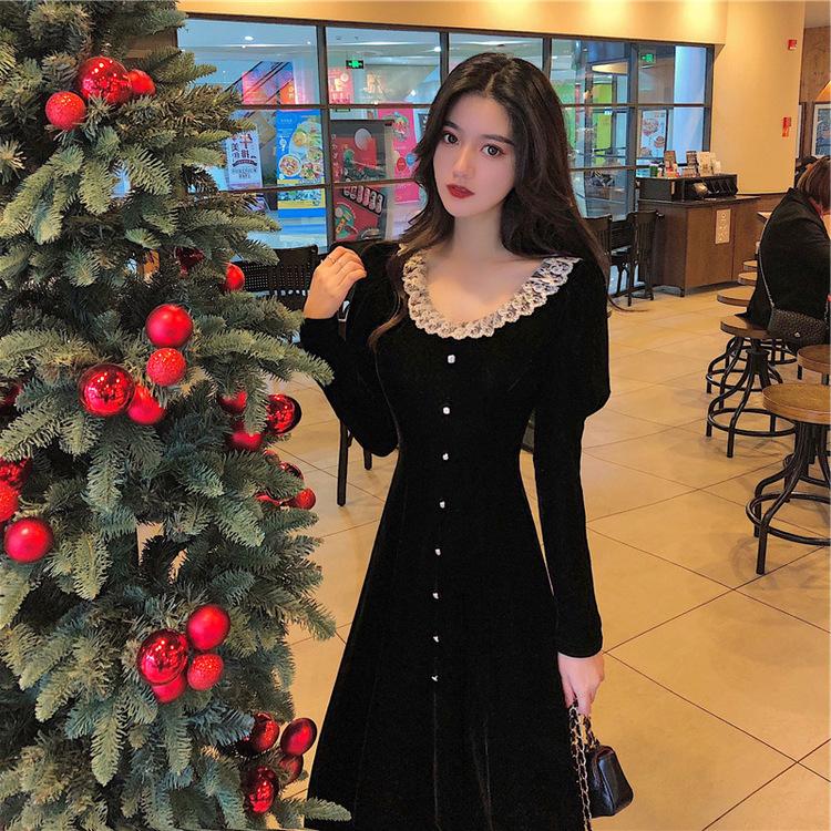 ワンピース レディース 安い 可愛い パーティー ラウンドネック 清楚 パフスリーブ 大人可愛い レース Yasu リラークショップ 通販 Yahoo ショッピング