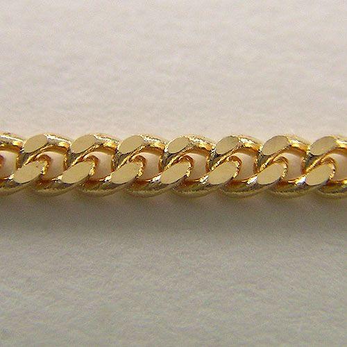 18金 喜平 チェーンネックレス K18 2面カット 0.40φ 1.34mm幅 40cm 約 