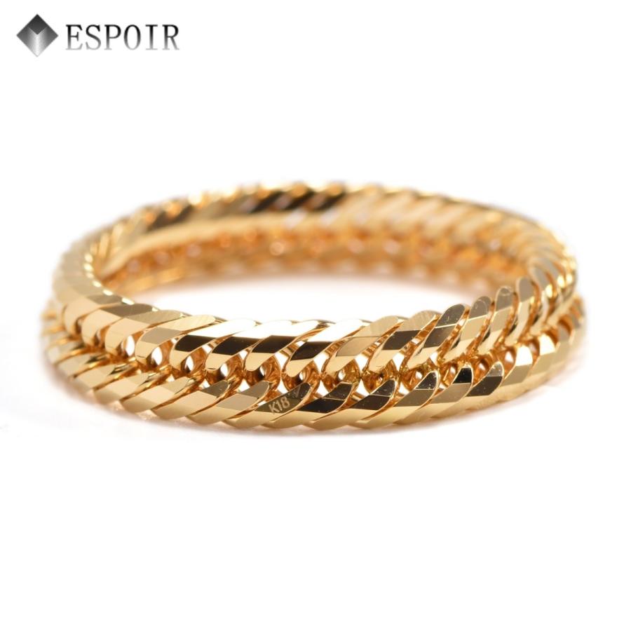 k18 12面トリプルカット喜平リング　15号　17号 takumi-shopping_b08t5vh8n6