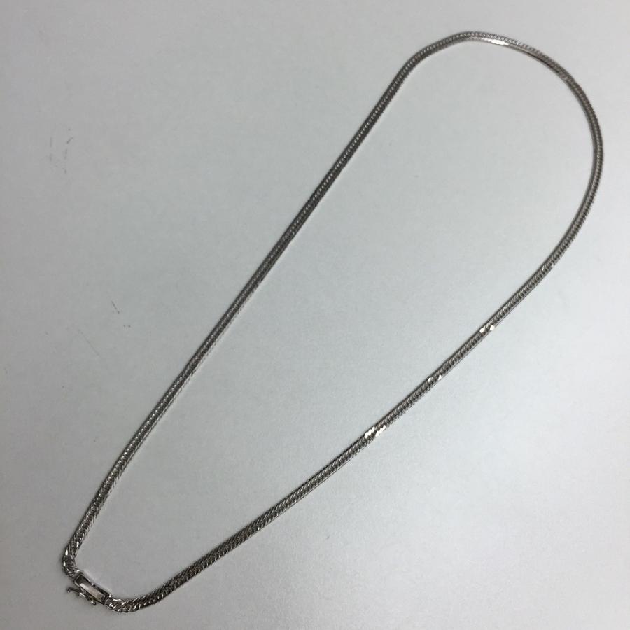 新品 18金 ホワイトゴールド 喜平 ネックレス K18WG 8面カットトリプル 