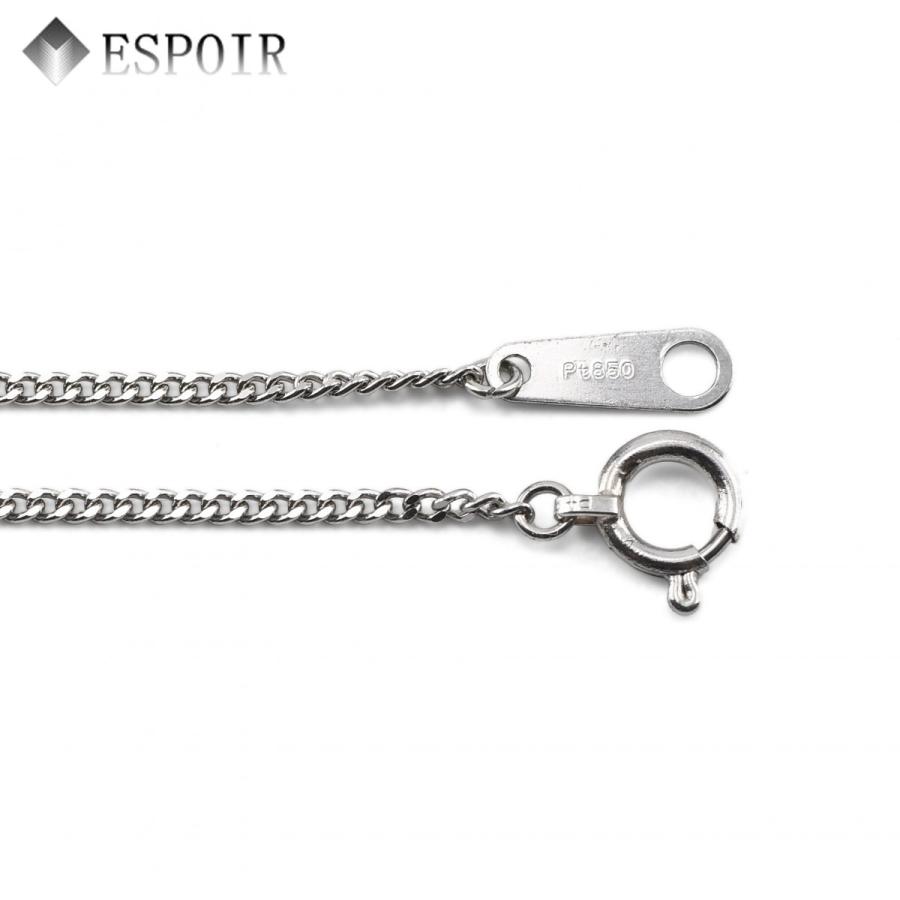プラチナ850 喜平 チェーンネックレス PT850 2面カット 0.35φ 1.2mm幅 45cm 約3.25g 刻印入り メンズ レディース キヘイ チェーンの画像