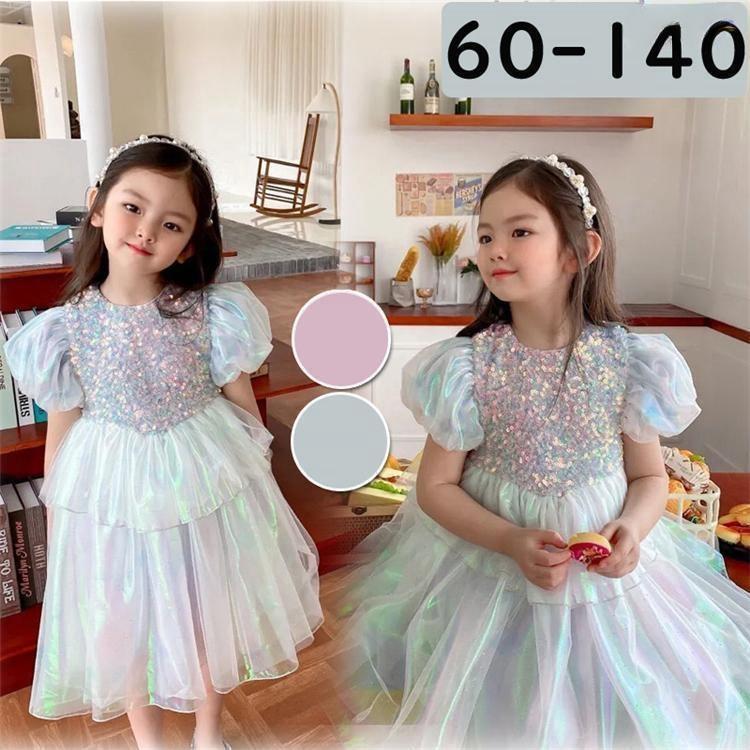 女の子 ドレス ワンピース 子供服 ピンク キッズ 春夏 半袖ワンピース 