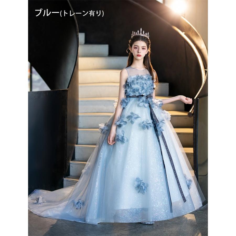 ドレス 子供 発表会 ブルー ピンク 結婚式 女の子 ジュニア ピアノ発表会 120 130 140 150 170 フォーマル ワンピース ...