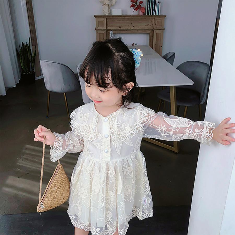 ワンピース きれいめ 春秋冬 入園式 入学式 女の子 ベビー ドレス 長袖